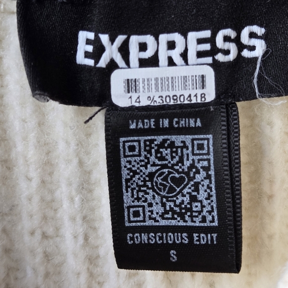 Express Lace Tank Top Knit Wool Blend Sweater Blouse Size Small - Picture 5 of 10